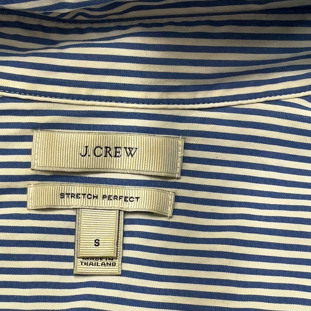 J. Crew Blue & White Striped Button Down Shirt - Picture 3 of 3
